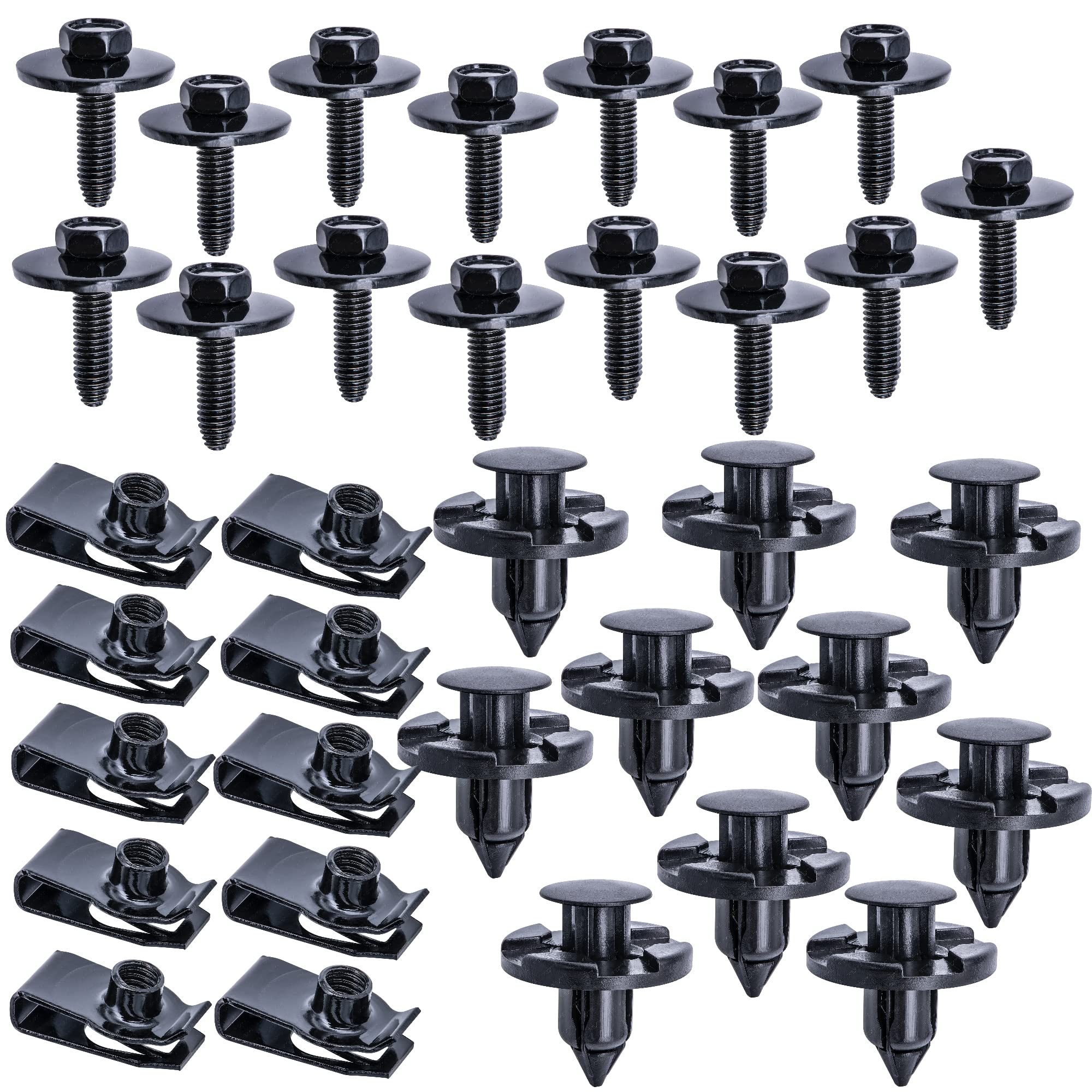 Amazon.com: Rexka 35pcs Lower Engine Splash Shield Bolts, Clips